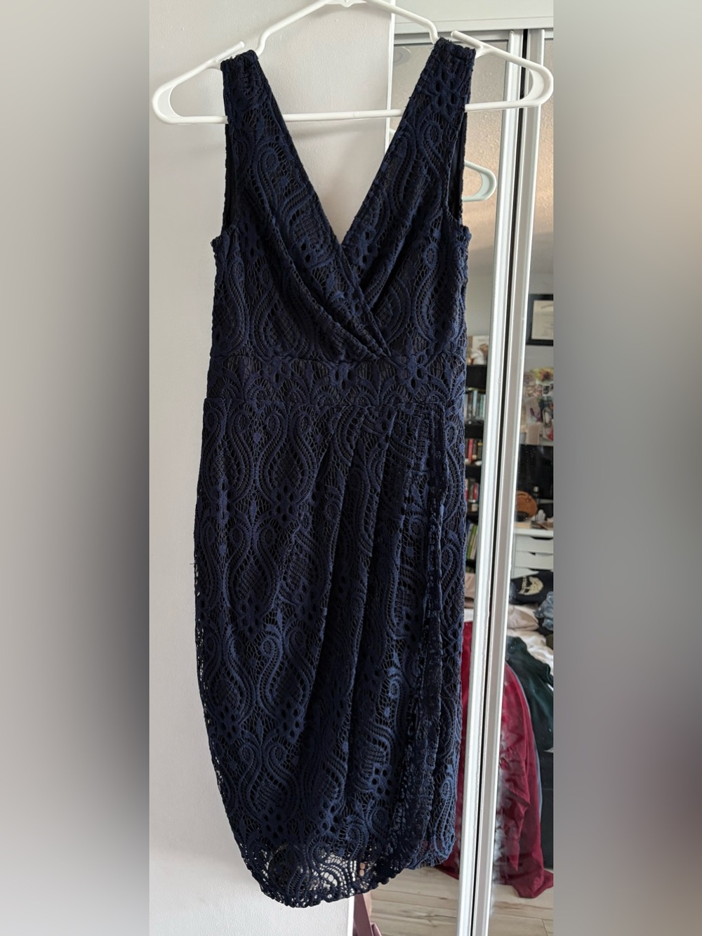 Le Chateau Navy Lace Cocktail Dress XXS
